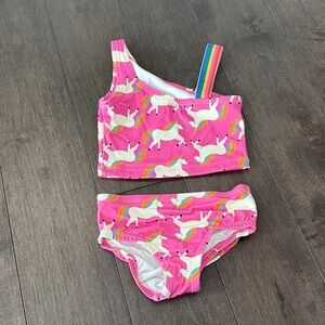 Hanna Andersson Pink Unicorn Tankini Set 3T